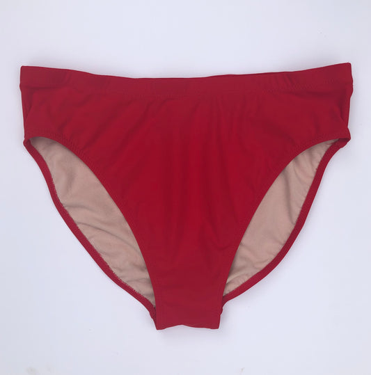 Textured red bikini bottom size 14