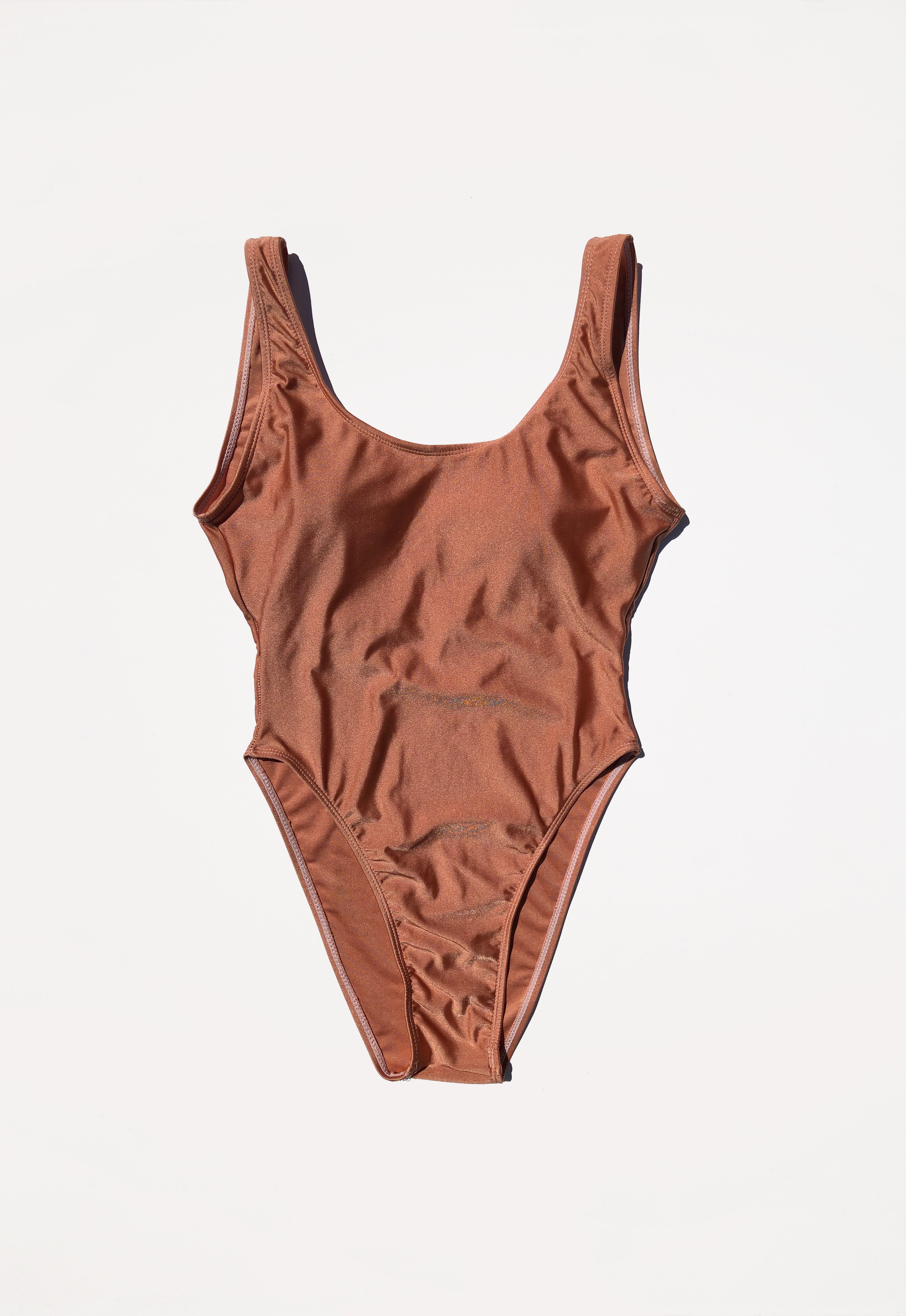French cut peach maillot size small